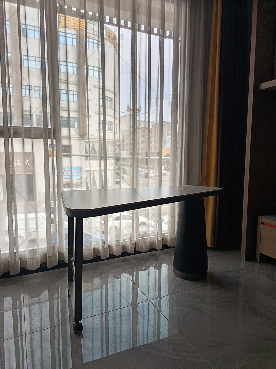 hotel desk and nightstand furniture set